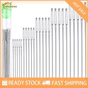 MIH ✨ COD ✨ เข็มเย็บผ้าขนาดใหญ่25ชิ้นเข็มเย็บหนังแฮนด์เมดเข็มเหล็กถักไหมพรมชุดเครื่องมือเย็บผ้า