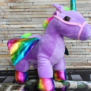 COD Mainan musik mewah Unicorn dengan sayap yang dapat mengepak dan menyala