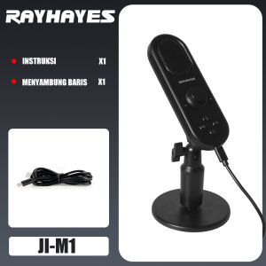 RAYHAYES Mikrofon Kondensor Microphone USB Cardioid untuk PC Laptop Rekaman Podcasting Livestream Mic