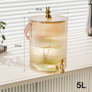 5L / 3.5 L Juice Jar With Handle Faucet Water Beverage Dispenser Kitchenware Cold Drink Kettle Stand