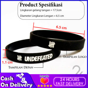 COD BRACELET TANGAN PRIA - GELANG KARET UNDEFEATED SPORT 4 EDITION UD H L P