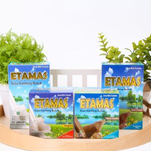 Susu Kambing Etawa Bubuk Etamas Rasa Original Coklat Kemasan Box & Sachet Asli 200gr