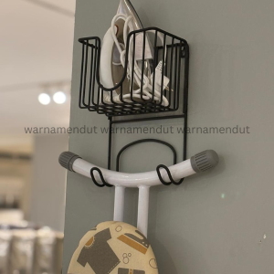 Rak Besi Dinding Menyusun Penyimpanan Meja Setrika Lipat Gantung Dan Peralatan Setrika WMO IF8994