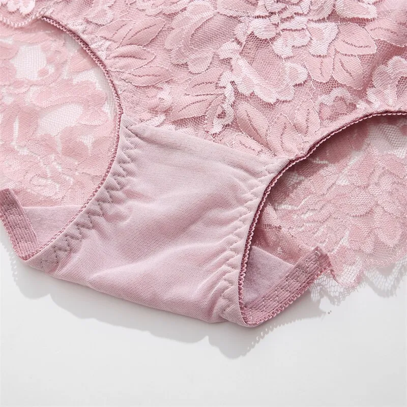 AllOfMe 3Pcs/set Sexy Lace Panties Women Underpants M-2XL Big Size