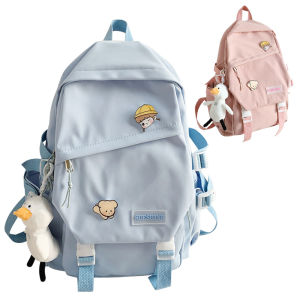 Plain Women Backpack Men Bagpack Woman Rucksack Beg Galas Perempuan Beg Rancel Lelaki 背包男女 双肩包男女 127