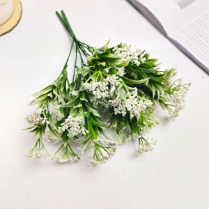 Rumput Hias Nanas Menik Cabang 5 Daun Achilea Artificial /Baby Breath Gypso Pikok Plastik Aksesoris Hiasan Dekorasi Pelaminan Wedding Home Dekor