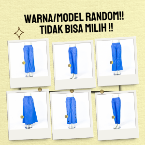 Celana Kulot Cargo Panjang Wanita Dewasa Terbaru Warna Biru dengan Desain Terkini