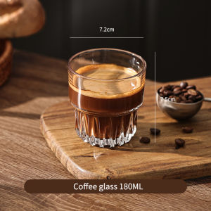 BINCOO Stackable coffee glass cup water glass drink glasses cup gelas kaca murah set gelas minuman cafe