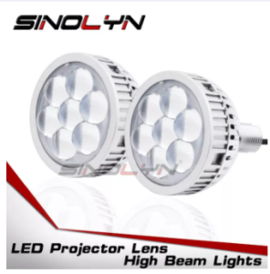 Sinolyn LED High Beam Projector Devil Eyes Lens 3.0 H7 H1 9005 9006 Car Headlight Lights Accessories Retrofit DIY Style