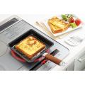 Yoshikawa Made in Japan Tamagoyaki Wide IH compatible Black 36.5 × 20 × 7.4cm YJ9628. 