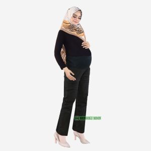 Celana Hamil Jumbo / Maternity Pants Big Size Ukuran Jumbo Wanita / Celana Hamil Kerja Wanita Jumbo