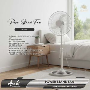 Asahi PF-631 16" Inches 3 Leaf Blade Stand Fan