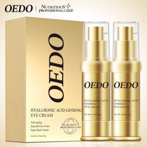 OEDO 2PCS Hyaluronic Acid Ginseng Fine Condensate Eye Cream Delicate Bright Smooth Herbal Ginseng Extract Anti-Puffiness Dark Circle Serum
