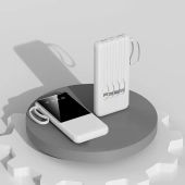 CCC Portable Power Bank 20000mAh Fast Charging External Battery Charger Powerbank For iPhone Xiaomi Built in Cables