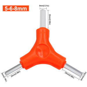 Y-Shaped 3 in 1 Hex Wrench Spanner Cycling Repair Tools Bike MTB Repair Tool Allen Hex Key Bicycle 3 Way Hex Keys Wrench 4/5/6mm Y Shape Allen Key Triangle CR-V Steel Multifunctional Mountain Road Bike Repair Tool