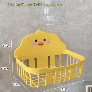 Hangdian dễ thương Vịt treo tường giá lưu trữ cho phòng tắm đồ sắp xếp gia dụng sáng tạo