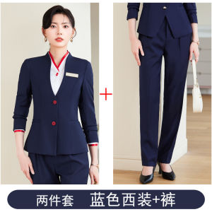Business Womens Clothing Suit Suit Spring and Autumn New Ho Manager Front Desk Reception Beauty Salon Workwear Stewardess Uniform