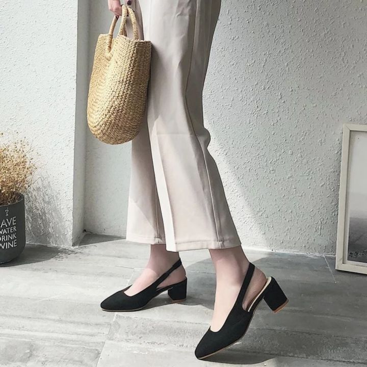 MYKUTSU Geneva Women Midi Heels (Plus Size 35-45) Pu Leather Block