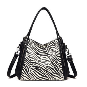 Cross-border fashion handbags for women 2021 New European and American style leopard print and zebra print tote bags casual soft-shell handbags and shoulder bags