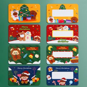 Student Christmas Scratch Card Activity Reward Cartoon Double Sided Scratch Music Card