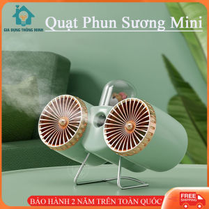 Quạt phun sương mini tích điện quạt phun sương tạo độ ẩm thiết kế nhỏ gọn phù hợp trang trí góc học tập bàn làm việc . Bảo hành 2 năm toàn quốc