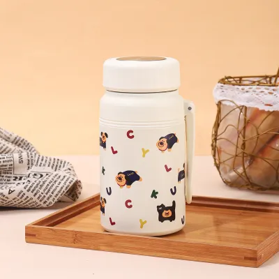Bình giữ nhiệt hoạ tiết dễ thương Fashion Cup 1000ml inox 316 có lưới lọc trà tiện lợi có quà tặng