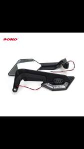 ปีกบังลมพร้อมไฟเลี้ยว รุ่นใหม่ สำหรับการปรับเปลี่ยนรถจักรยานยนต์และยานยนต์ไฟฟ้า กระจกมองหลังแบบสากล กระจกมองหลังแบบย้อนกลับ [ จัดส่งฟรี ]