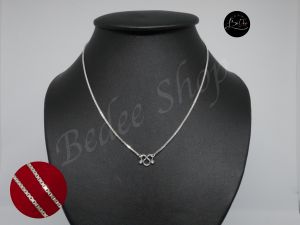 สร้อยคอ สร้อยเงินแท้ ลายอิตาลีกลาง หนา 2 มม. สวยหรู ดูดี เกินราคา ราคาดี คุ้มสุดๆ ยาว 18 20 22 นิ้ว 925 Sterling Silver Box Chain เงินแท้ทั้งเส้น รุ่น BD-NL-00102 by Bedee Silver BedeeShop