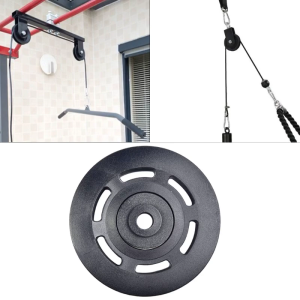 Nylon Bearing Pulley Wheel 90mm Black Wheel Cable Gym Fitness Part Exercise Machine Part and Pulley Accessory