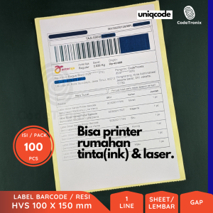 Label Sticker Kertas HVS 100x150 Resi A6 Pengiriman Paket Printer Rumahan 100 pcs