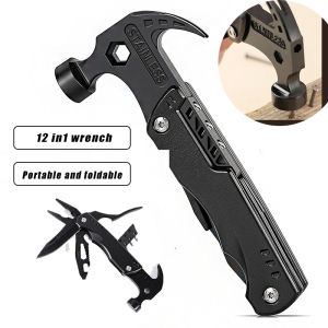 🔝 original mini all in one claw hammer stainless steel hand tool safety hammers head cutter bottle opener pliers plier knife Knives vise screwdriver camping tools 1 set japan martilyo axe survival saw multifunction Pocket