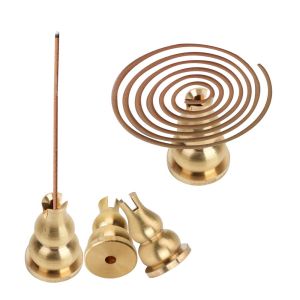 Multipurpose Cute Copper Gourd Incense Stick Holder Incense Coil Holder Sandalwood Incense Burner 吉祥 合金铜小葫芦香插 线香 盘香 佛香 香炉