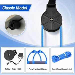 LETIGO Adjustable Shoulder Pulley Exerciser Sturdy Portable Door Mounted Pulley Trainer Ergonomic Heavy-Duty Upper Arm Pulley Kit Home Use