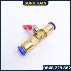 Van Khóa Phun Sương Nối Nhanh Ống 8 Khóa Nước Phun Sương Đồng Thau Phi 4 6 8 10 12mm