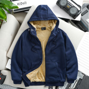 Áo khoác nỉ lót lông cừu nam nữ dày dặn ấm áp áo khoác hoodie nam nữ phong cách thời trang thể thao