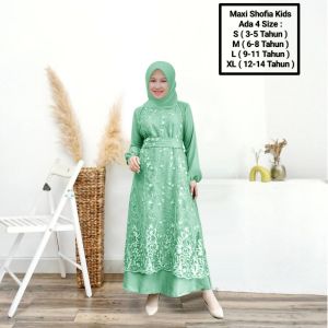 Pakaian Muslim Anak Perempuan dan Remaja Terbaru/Maxi Shofia Kids 3-14Thn/Gamis Lebaran 2025 Terbaru