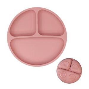 OUREAL BPA Free Baby Sucker Plate Silicone Material Suction Design Silicone Dining Plate  Feeding Bowls Kids Feeding Bowls Baby Dining