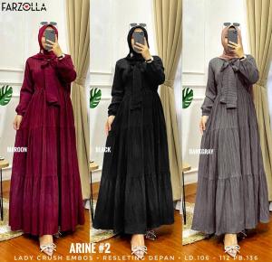 Dress Wanita Lady Crush Embos Busui Fit to XXL / Dress Wanita Arine2