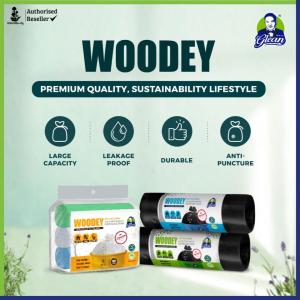 Glean s Woody Friendly Premium Quality Biodegradable Plastic Garbage Bag- My Hijau Eco-Label Certified (with String)