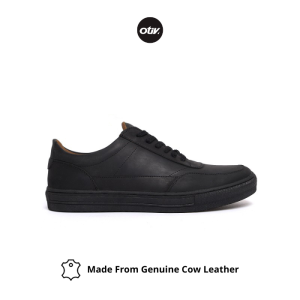 OTIV Athen Black - Sepatu Sneakers Kulit Asli Pria