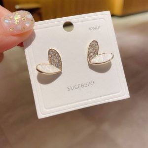 Yovela Anting Stud Kristal Bentuk Hati Untuk Aksesoris Perempuan IMPORT