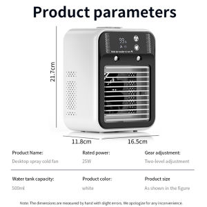 (Ship in 12hrs)USB Recharge Multifunctional Cooler Aircon Standing Fan Rapid cooling system Energy Saving Home Office Desktop Mini Fan Portable aircon