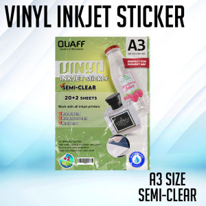PSD - QUAFF Vinyl Inkjet Sticker A3 Size Waterproof Sticker for Labelling and Customization
