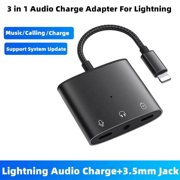 Microphone Iphone Lightning Connector To Mm 3-in-1 Lightning To