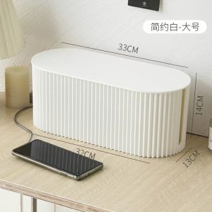 Desktop Cable Storage Organiser Management Box Organizer Wire Socket Plug Charger Plastic Safety