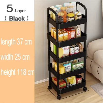 Trolley Storage Rack Living Kitchen Multilayer Trolley Storage Rack Shelf With Wheels Trolley Cart Shelf Rak