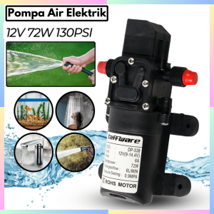 FAST DELIVERY Taffware Pompa Air Mini Elektrik Tekanan Tinggi Diaphragm Pump 12V 72W 130 PSI