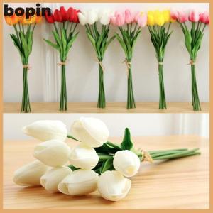 Bopin Hoa tulip nhân tạo Bó hoa giả liên lạc thật trang trí tiệc cưới tại nhà