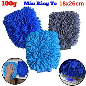 (Mẫu Mới) Bao Tay San Hô Microfiber Sợi San Hô Bao Tay Rửa Xe Cao Cao Cấp (Giao Màu Ngẫu Nhiên)