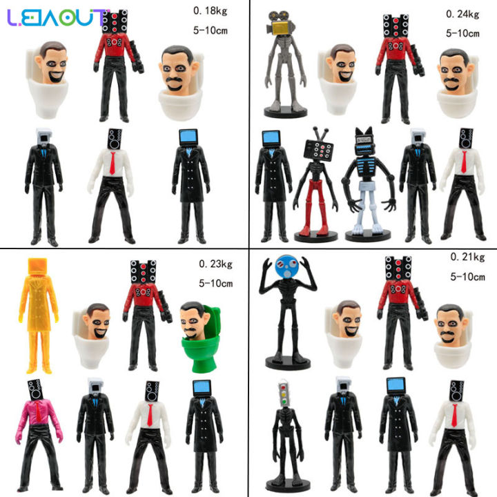 Leiao UT【🔥HOT✔️Ready】Toilet Man VS Surveillance Man Mode Ornaments Skibidi Toilet Plush Soft Toy Cameraman TV Man Skibidi Dop Dop Speakerman Speaker Man